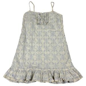 Thistlepearl Womens Size M Embroidered Cottage Mini Dress